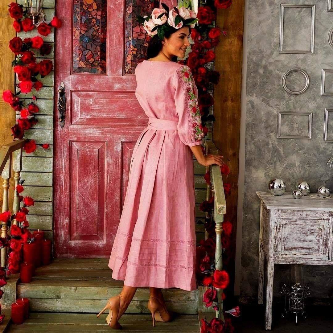 Pink floral clearance boho dress